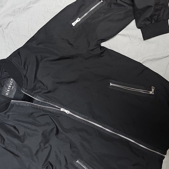 District Black Bomber Jacket *clearance* - Picture 2 of 6